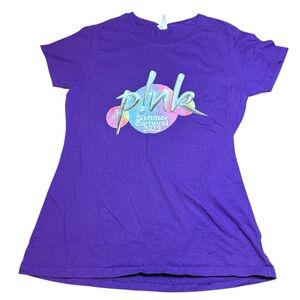 Pop Star Pink Concert Tee Summer Carnival 2023 Women's Small Purple Rock Show‎